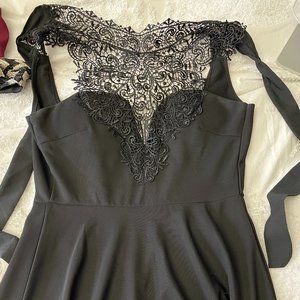 ON SALE MUST GO Black Lace tie up Dress